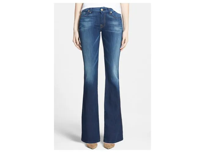 7 For All Mankind Tamaño de Lexie Bootcut 26 Azul 