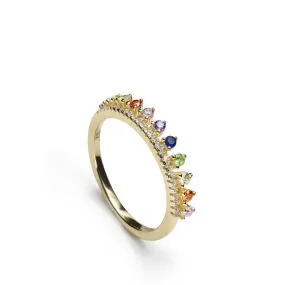 Anillos con piedras de colores y circonitas