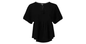 Autre Marque Top campesino de DISEÑADOR CONTEMPORÁNEO Negro 