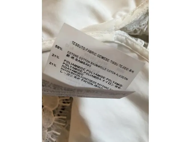 BALENCIAGA Tops Camiseta.Internacional M Algodón Blanco 