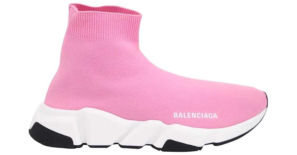 Balenciaga Zapatillas Speed de Mujer en Poliéster Rosa 