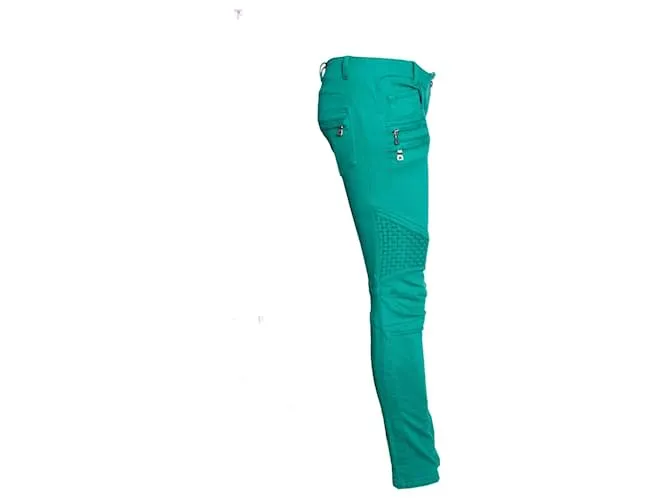 Balmain Balmaın, Vaqueros biker en verde. 