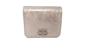 Billetera bi-fold de cordero beige Balenciaga 