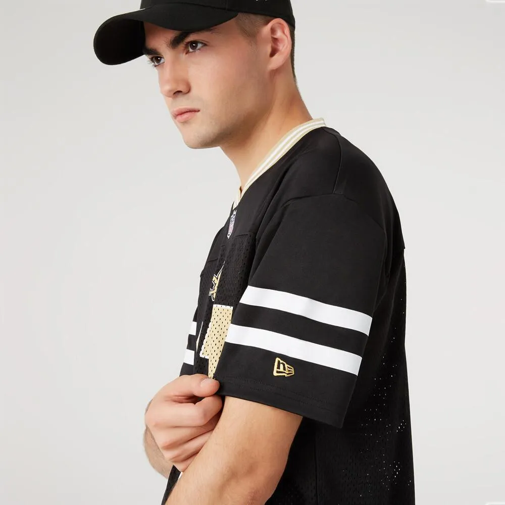 CAMISETA NEW ERA NEW ORLEANS SAINTS NFL NEGRO OVER 12572537