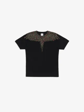 CAMISETA WINGS ANIMALIER NEGRA