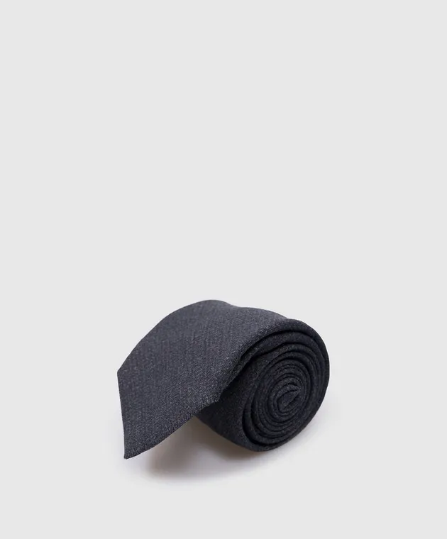 Canali Blue tie made of wool with a pattern