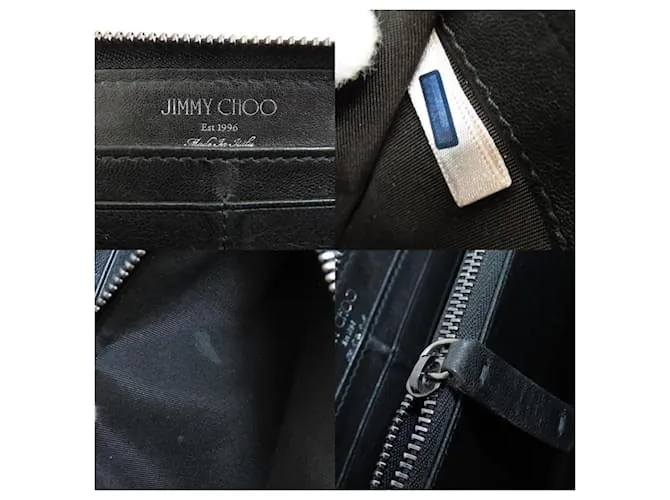 Cartera larga con motivo de estrella Jimmy Choo Negro 