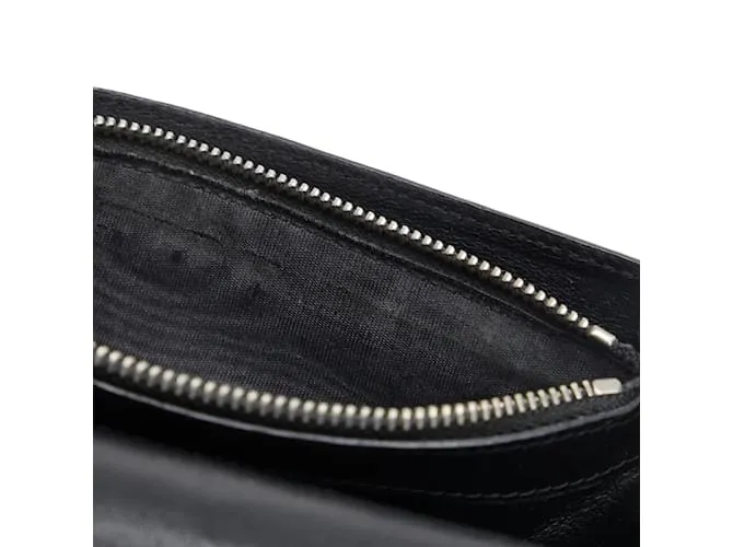 Cartera larga de cuero Yves Saint Laurent 328558 en muy buen estado Negro 