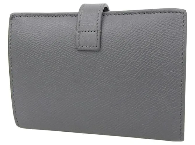 Céline Cartera mediana con correa Celine en cuero gris Castaño 