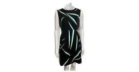 Diane Von Furstenberg Vestido recto Carpreena de DvF, color hierba lluvia Negro Blanco Verde 