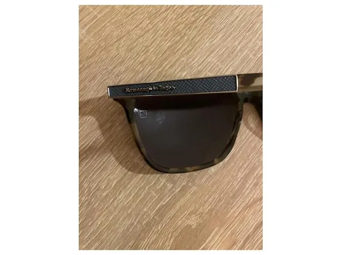 Ermenegildo Zegna Gafas de sol Negro Camello 