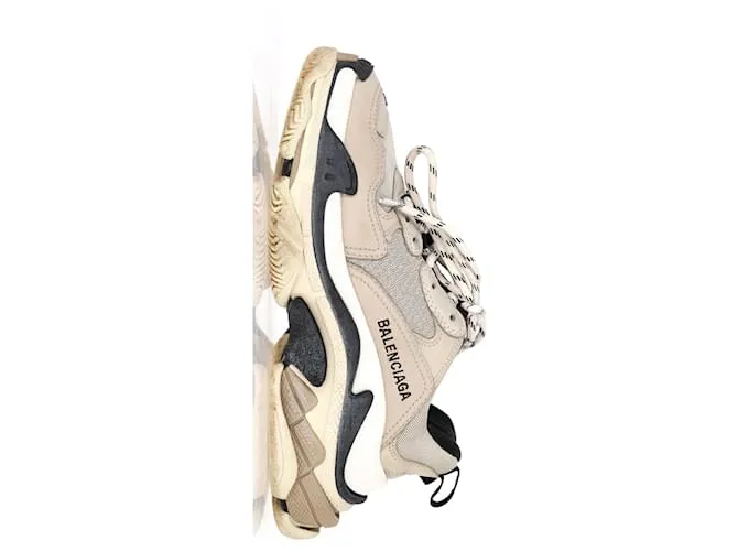 Everyday Zapatillas Triple S con suela transparente Balenciaga en poliéster beige 