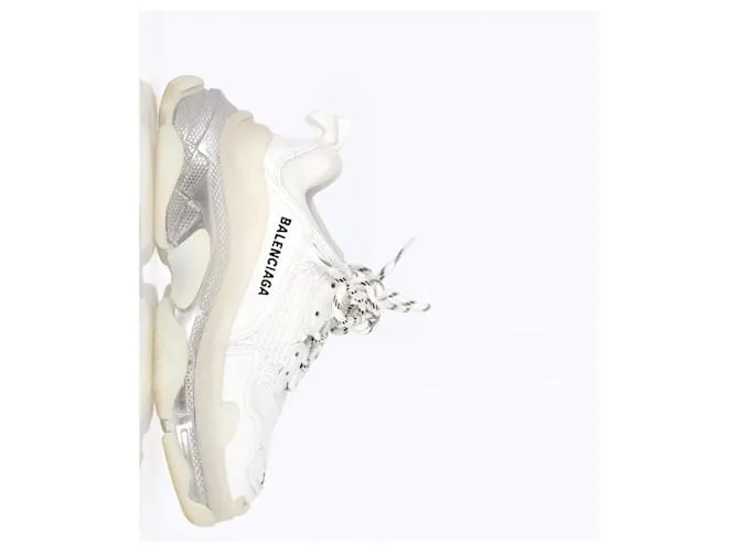 Everyday Zapatillas Triple S con suela transparente Balenciaga en poliéster blanco 