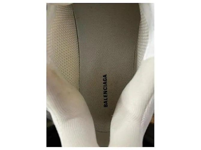 Everyday Zapatillas Triple S con suela transparente Balenciaga en poliéster blanco 
