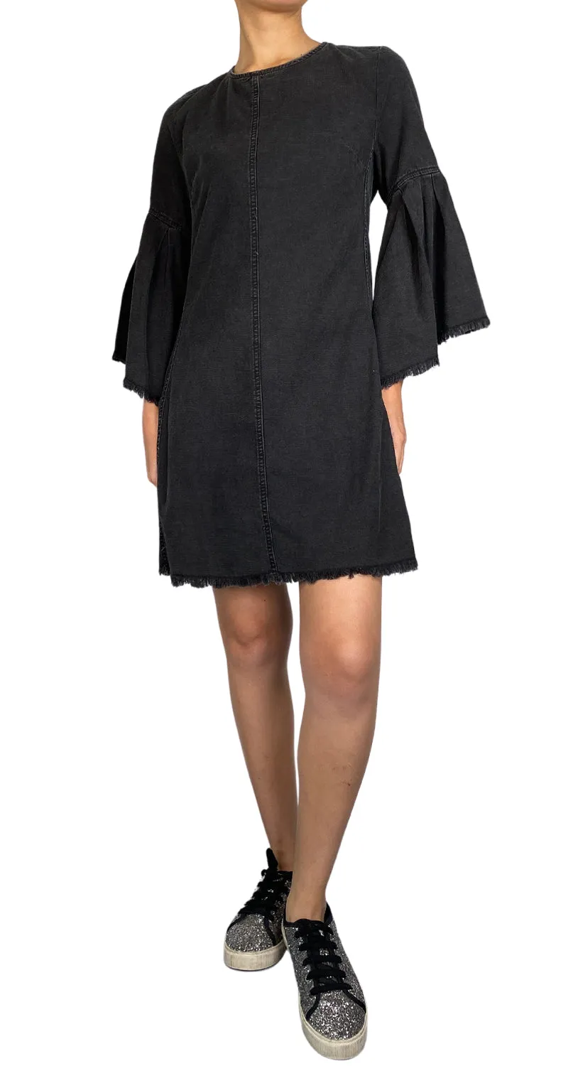 FREE PEOPLE Vestido Denim Negro