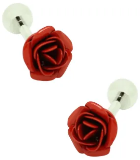 Gemelos para camisa rosa roja