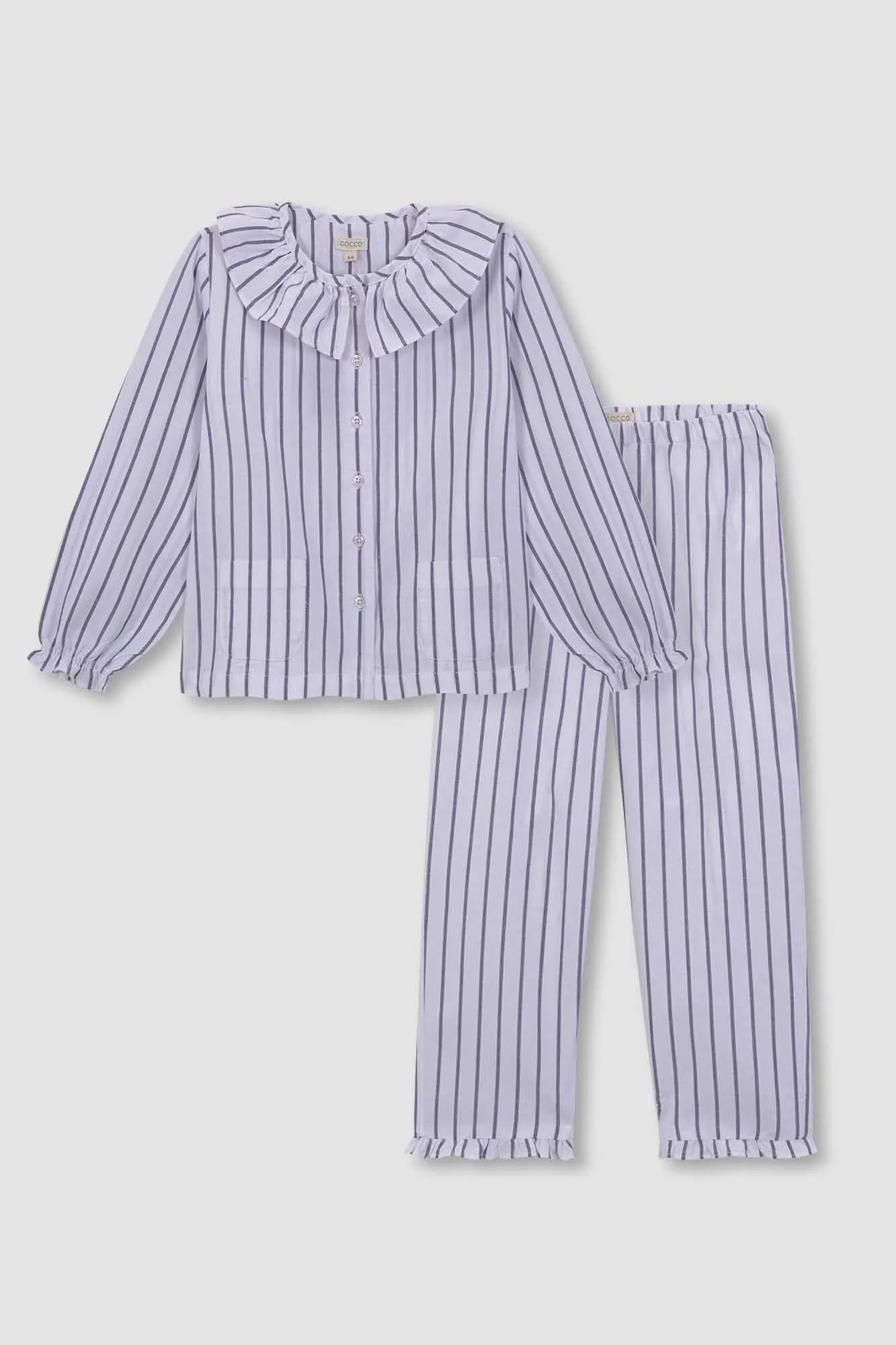 Gocco Pijama De Rayas Blanco Optico