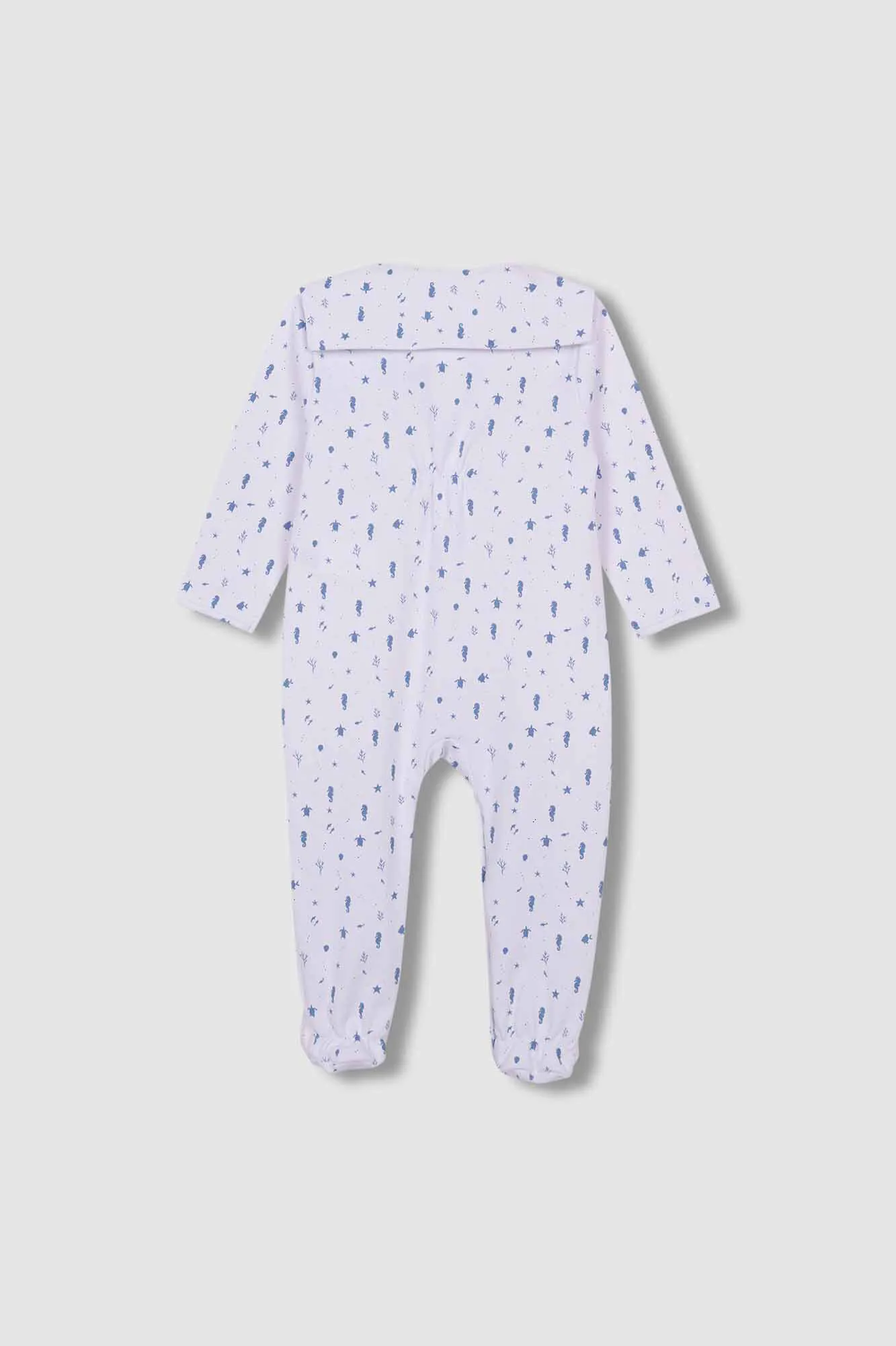 Gocco Pijama Largo Estampado Mar Blanco