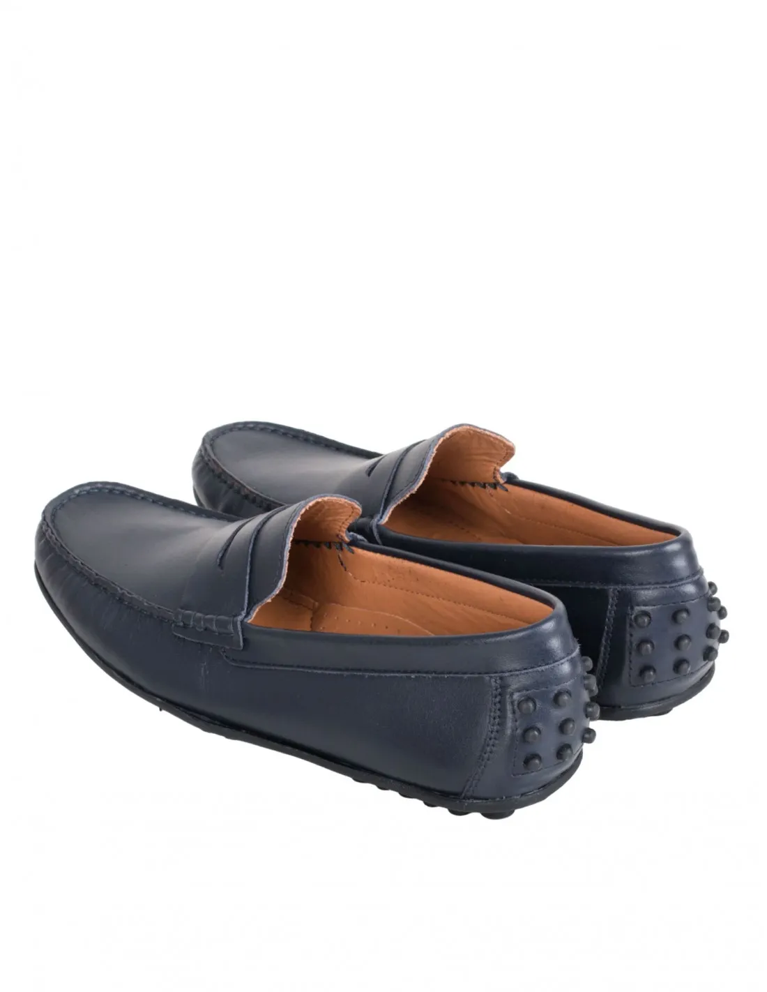 Mocasines Piel Azul Hombre PERA LIMONERA