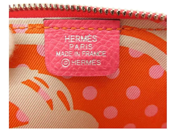 Monedero de seda Azap de Hermès en Rosa Azalee 