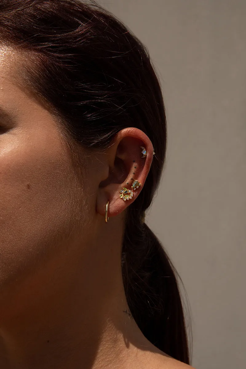 Piercing de piedra natural con labradorita y circonita