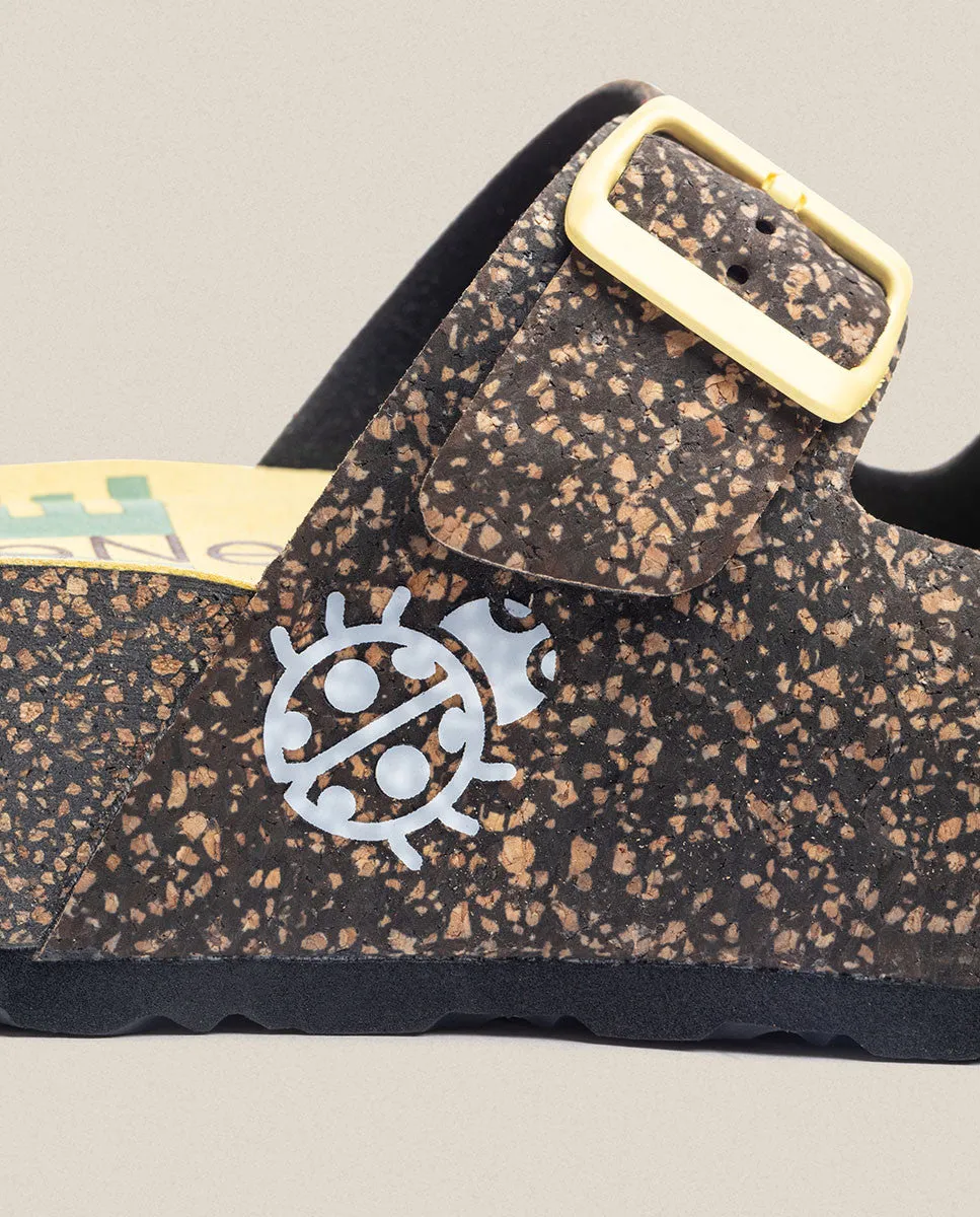 Sandalia de plataforma West 003 negro