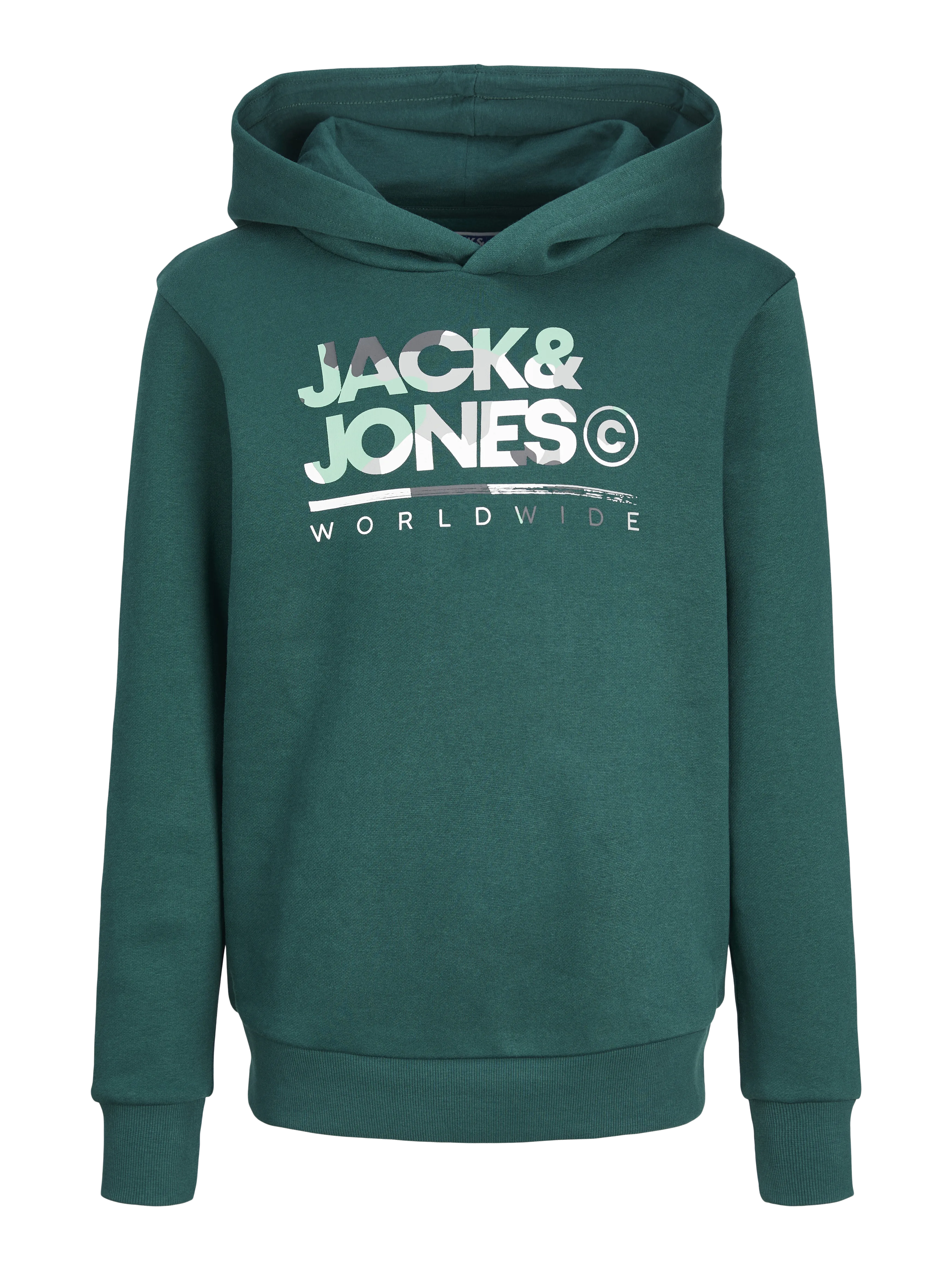 Sudadera con capucha Logotipo Junior | Verde oscuro | Jack & Jones®