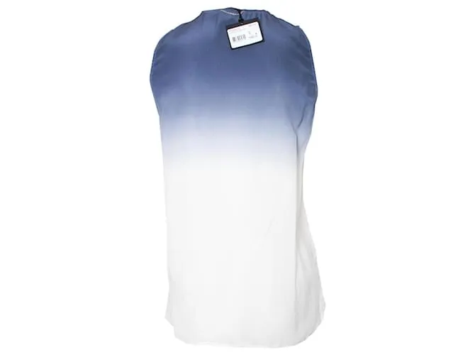 The Kooples El deporte de Kooples, Azul/top teñido por inmersión blanco en talla S. 