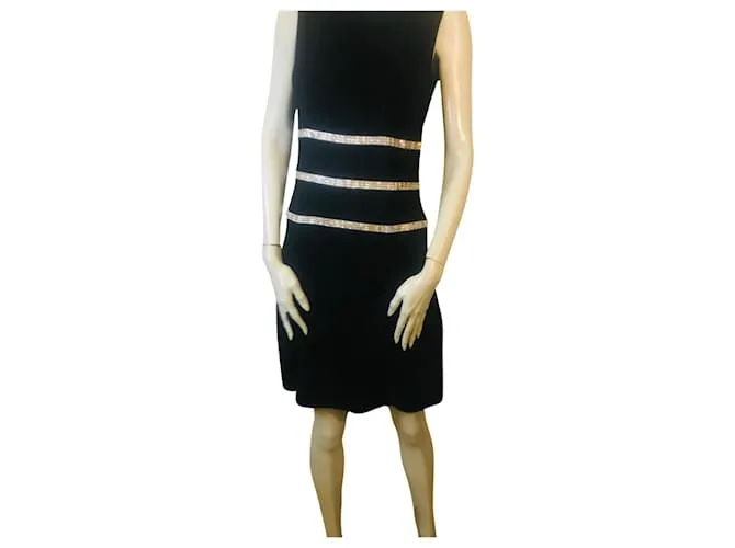 vestido Azzaro con strass Negro 