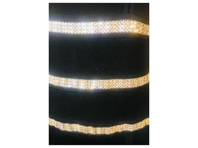 vestido Azzaro con strass Negro 
